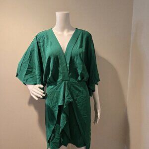 NWT Cupshe V-Neck Summer Dress Green S